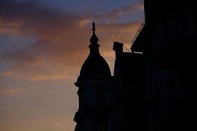 silouette of building