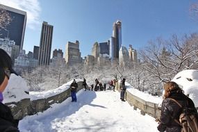 winter in manhattan on a sunny day