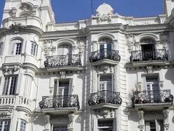 white building with openwork balconies in Spain