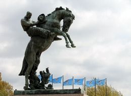 statue of a cowboy on horseback in oklahoma