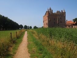 landscape of fortress from middle ages