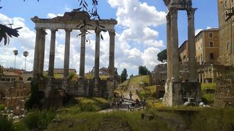 old ruined architecture in Rome