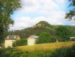 scenic countryside in France