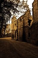 wall ruins in north yorkshire