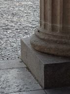 base and pedistal of stone column