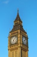 clock on the tower in England