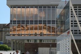 building with glass facade in dresden