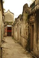 ancient architecture in an abandoned street