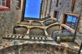 courtyard of an old building