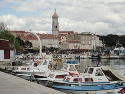 port in island of krk in croatia