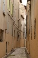 narrow alleyway in old france