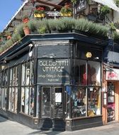 vintage clothing shop facade, uk, london