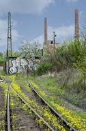 old factory and railway