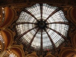 stained glass dome as a landmark of Paris