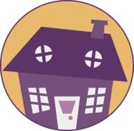 Purple house clipart