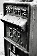 old black and white photo of the mailbox