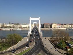 panorama of the bridge in budapest
