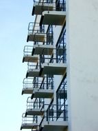 many identical balconies