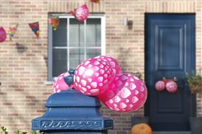 decoration facade of the house for the holiday