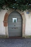 front door of facade