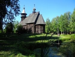 wooden architecture in an open-air museum in Kostroma