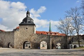 old city wall in Mulhausen, Germany