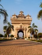 wat pha that luang gate in laos