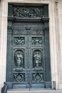 tall wooden door
