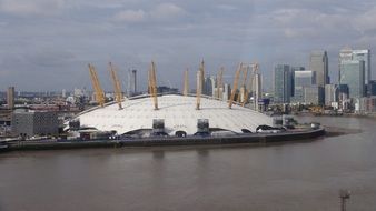 panorama of the arena on the banks of the Thames