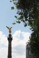 monument with angel of independence in mexico