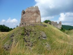 old Ruins of Castle Lichnice in countryside