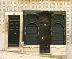 old wooden door to the house