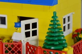 yellow lego house