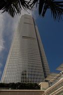 architecture of skyscraper with glass facades, Hong Kong