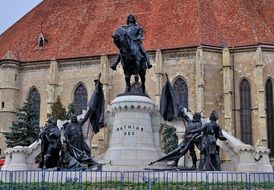 Matthias Corvinus monument in cluj napoca