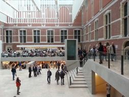 Hall in the Museum of Fine Arts in Amsterdam