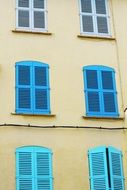 shutters on house wall