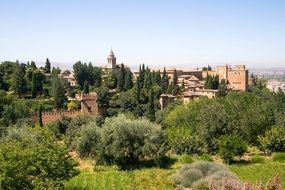 Architectural and park ensemble in Alhambra