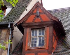 brown gable buildings in Alsace, France