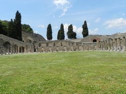 ruins of ancient city, italy, pompeii