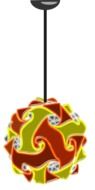 yellow chandelier