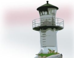 blurred lighthouse