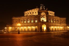 Night view of the State Opera, germany, Dresden
