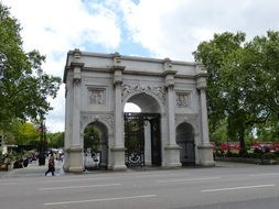 marble arch with three entrances