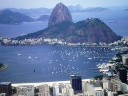 top view of coastal city, Brazil, Rio de Janeiro