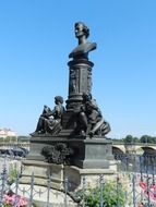 Statue of Ernst Friedrich August Rietschel at brühl's terrace monument, germany, dresden