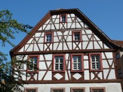 timber framing house front view