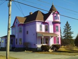 house victorian purple architecture