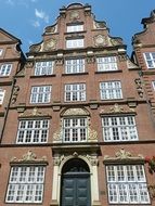 Architecture of the old town house in hamburg