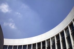 mexico senate building on the sunny view at blue sky background